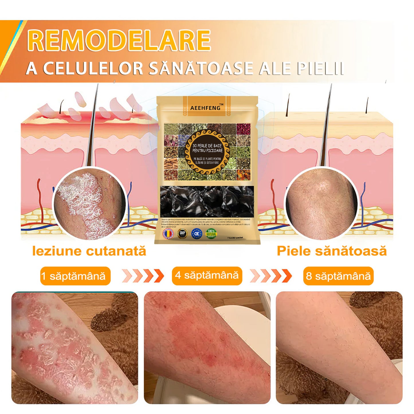 𝐀𝐞𝐞𝐡𝐟𝐞𝐧𝐠™ 30 Perle de baie pentru picioare pe bază de plante pentru slăbire și detoxifiere-❤️👩‍⚕️(Recomandat de Asociația Europeană de Limfologie (ELS））