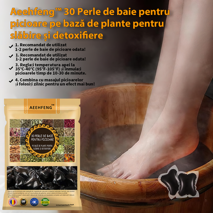 𝐀𝐞𝐞𝐡𝐟𝐞𝐧𝐠™ 30 Perle de baie pentru picioare pe bază de plante pentru slăbire și detoxifiere-❤️👩‍⚕️(Recomandat de Asociația Europeană de Limfologie (ELS））